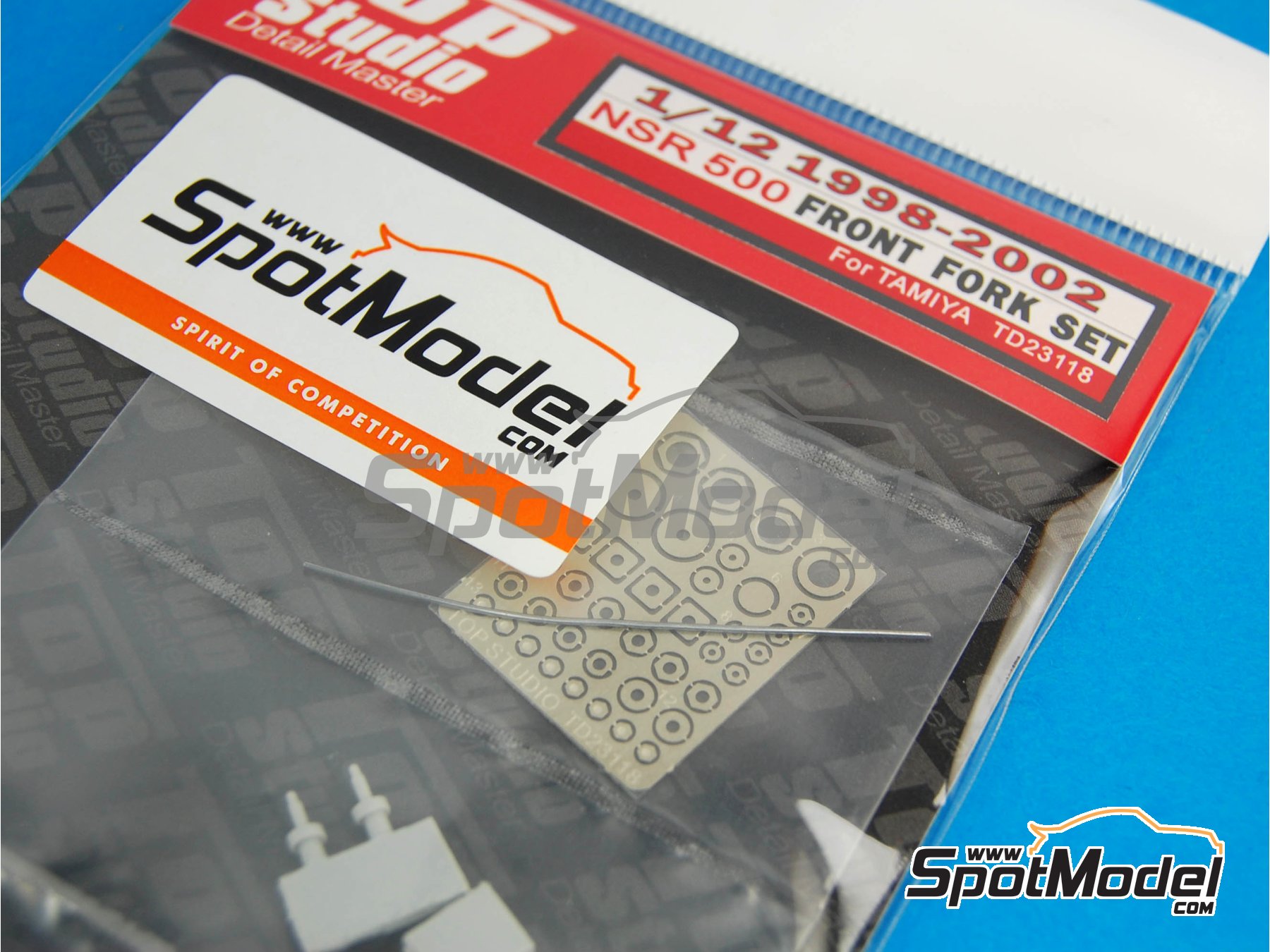 Top Studio TD23118: Front fork set 1/12 scale - Honda NSR500